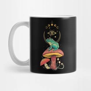 Frog Mushroom Cottagecore Aesthetic Mug